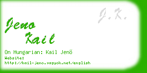 jeno kail business card