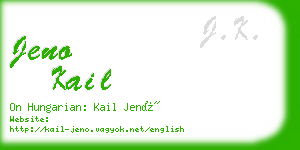 jeno kail business card